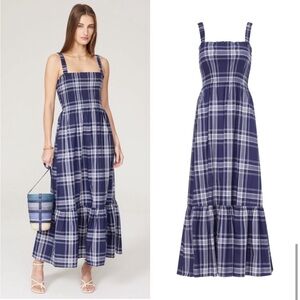 Hill House Home Navy Blue Plaid Nap Dress - size S